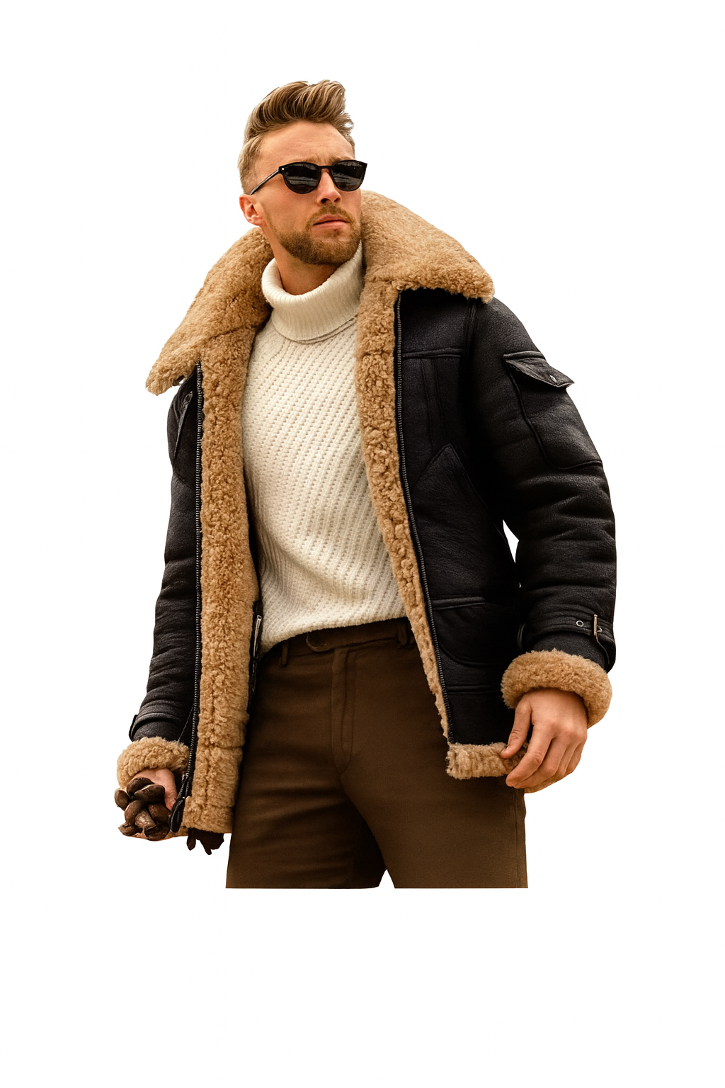 New Passos Shearling Aviator Jacket – Limited Edition